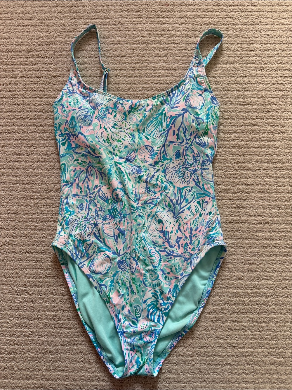 Womens’ Lilly PulitzerSeafoam Floral One-Piece Swimsuit